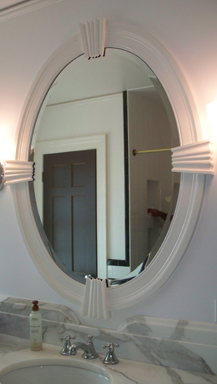 Mirror Oval Beveled in Frame